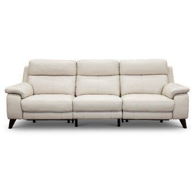 Venice White Leather Match Power Reclining Loveseat Rc Willey White