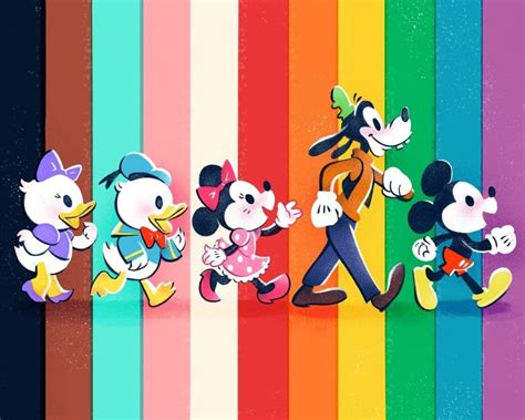 Disneys Iconic Characters Featured In Its Pride Month Tweet Image