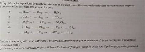 Bonjour Je N Arrive Pas A Faire Cet Exercice De Physique Chimie Merci D