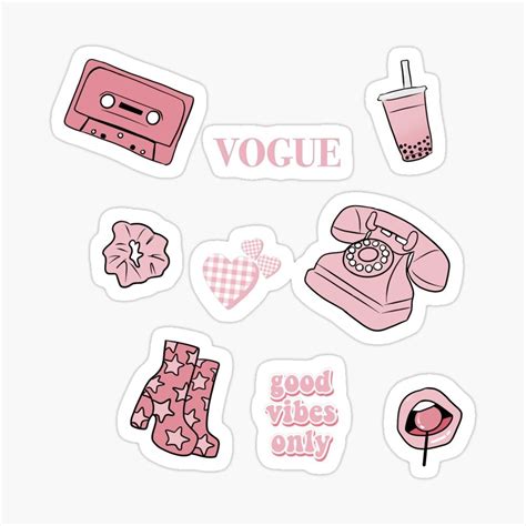 VSCO Aesthetic Stickers Pink