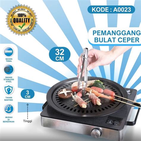 Jual Pemanggang Bulat Bbq Alat Panggangan Daging Grill Cm Shopee