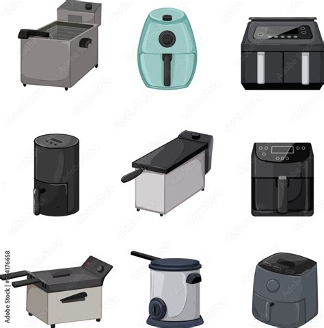 Fryer Air Kitchen Set Cartoon Airfryer Food Cooking Fry Hot Electric