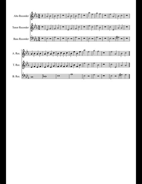 Recorder Trio For Fmd Sheet Music Download Free In Pdf Or Midi