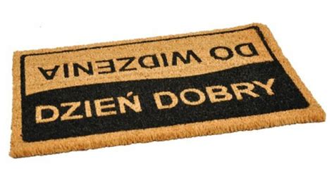 Zabawna wycieraczka 40x60 DZIEŃ DOBRY DO WIDZENIA fra 42929432 OKZ