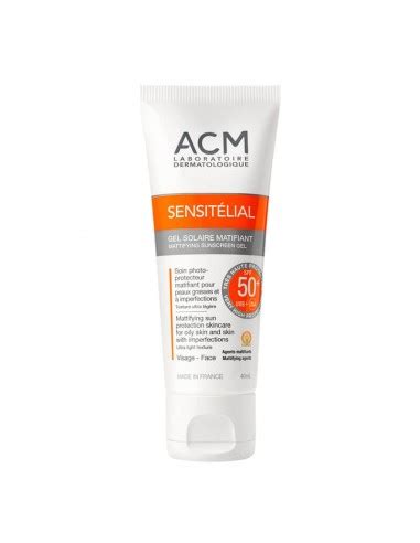 Sensitelial Protector Solar Matificante En Gel Spf X Ml Acm