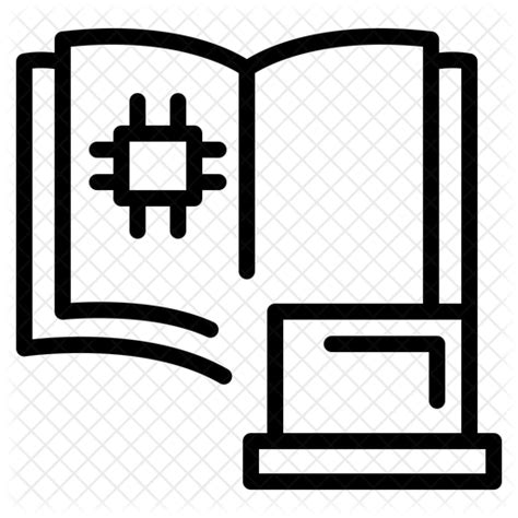 Computer Book Icon Download In Line Style