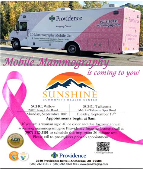 Mobile Mammogram Screening Willow Connect Mat Su