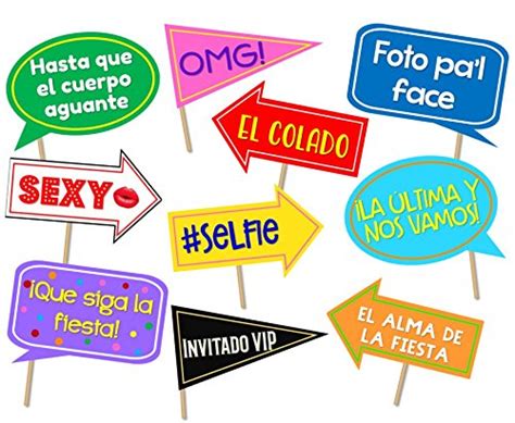 Buy Letreros Para Fotos Spanish Photo Booth Props Carteles Para