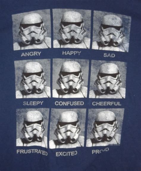 The Different Emotions Of Storm Troopers T Shirt Star Wars Blue White