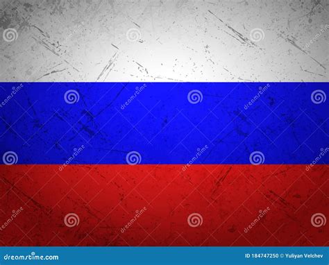 Grunge Russia Flag Stock Vector Illustration Of Wallpaper 184747250