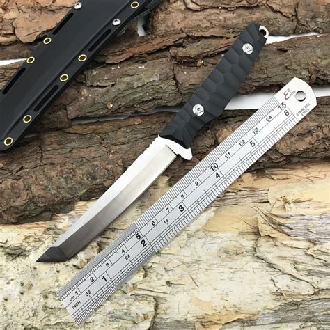 Buy Newest Full Tang D2 Steel Hunting Fixed Knives Abs