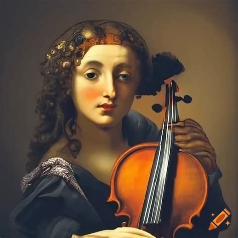 Paganini playing the violin on Craiyon