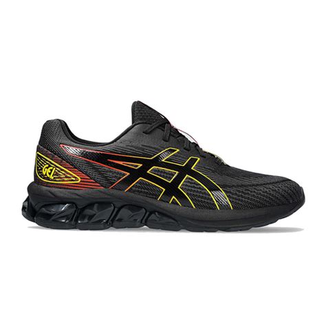 Baskets Asics Gel Quantum Vii Noires Et Rouges Chez Dm Sports