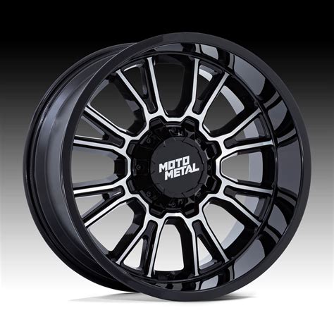 Moto Metal Mo810 Legacy Machined Gloss Black Custom Truck Wheels