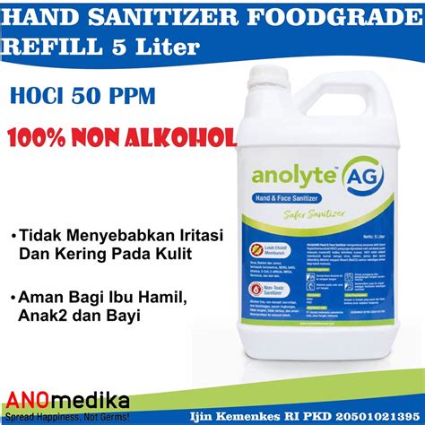 Jual ANOLYTE AG HOCL Hand Sanitizer Cair 5 Liter Refill Antiseptic