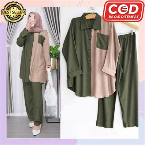 Jual Set Ootd Fashionable Setelan Baju Terbaru Stln Pakean