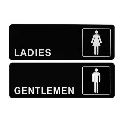 2pcs Womens And Gentlemens Toilet Signs Men And Women Restroom Signs