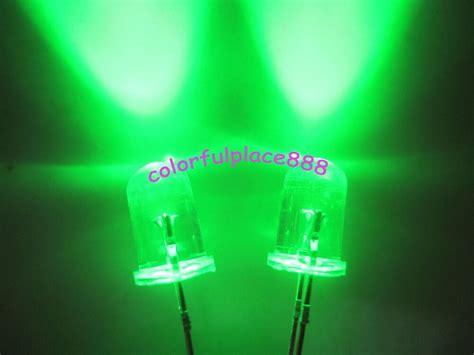 Pcs Mm Green Round High Power Super Bright Mcd Water Clear