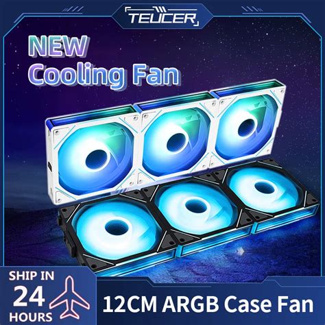 TEUCER JM 1 1PCS ARGB Cooling Fan Mirror Cycle Light Effect Cableless