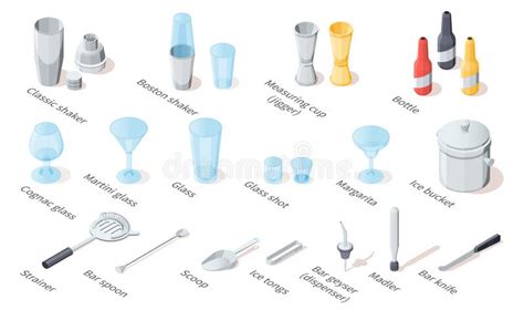 Bartender Utensils Stock Illustrations 144 Bartender Utensils Stock