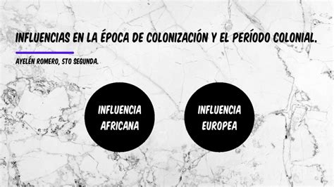 Las influencias en la época de colonización y durante el período