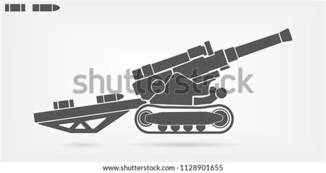 Artillery Flat Vector Icon Stock Vector Royalty Free 1128901655