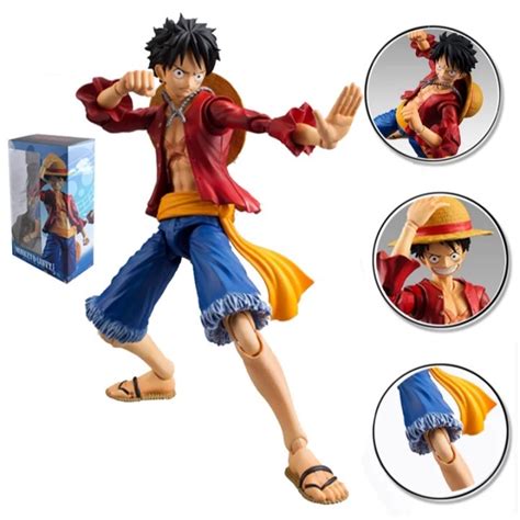 Boneco Luffy Chap U De Palha Articulado Acess Rios Cm One Piece