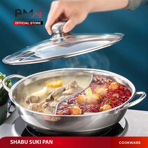 Jual Panci Shabu 28cm Mangkok Sup Steamboat Sekat 2 Rasa Suki Pan Hot