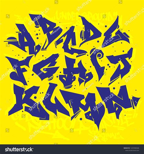 Wild Style Graffiti Alphabet Vector De Stock Libre De Regal As