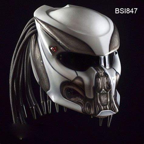 Predator Helmet Motorcycle Skull Style DOT FULL FACE Approve Free