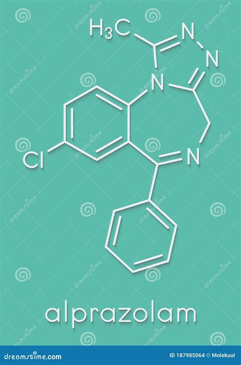 Alprazolam Sedative And Hypnotic Drug Benzodiazepine Class Molecule