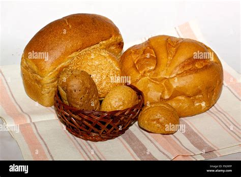 Assortment Of Baked Bread Stock Photo Alamy