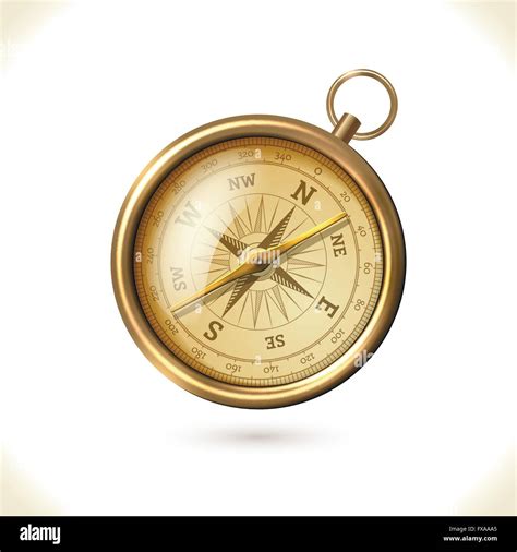 Antique Brass Compass Stock Vector Image And Art Alamy