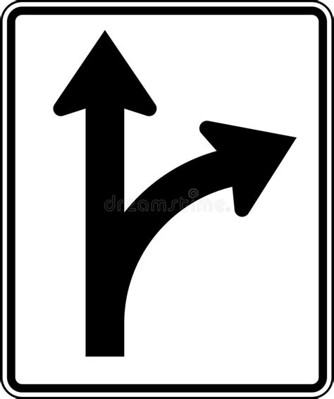 Right Turn Road Sign With Arrow Set Of Vector Illustrations Stock