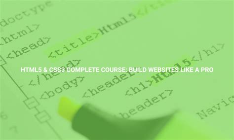 HTML5 CSS3 Complete Course Build Websites Like A Pro Alpha Academy