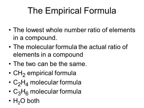 Empirical Formula Presentation Chemistry