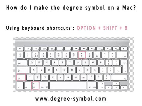 How do I make the degree symbol on a Mac?