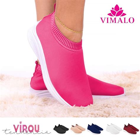 T Nis Feminino Meia Calce F Cil Slip On Leve Flex Vel Confort Vel Para