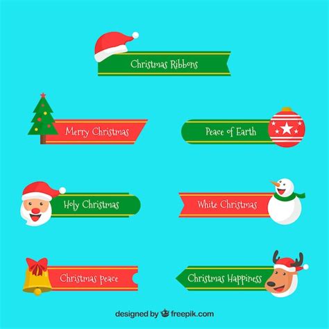 Christmas Address Labels Vectors And Illustrations For Free Download