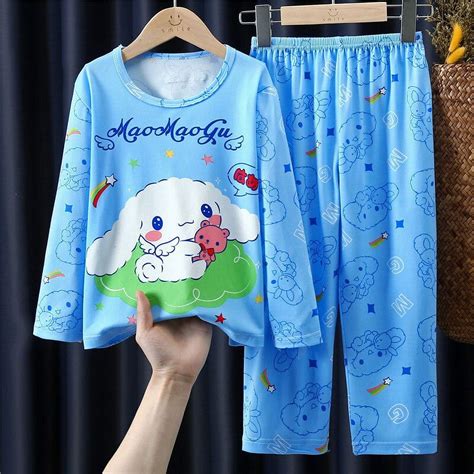 Sanrio Kuromi My Melody Hello Kitty Long Sleeve Pajamas Cute Girl Thin