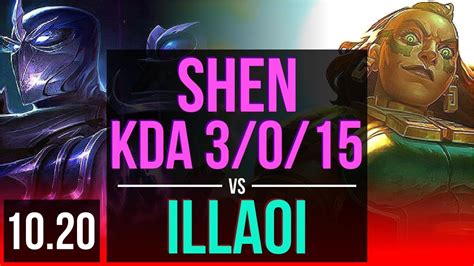 Shen Vs Illaoi Top 2 8m Mastery Points Kda 3 0 15 1300 Games