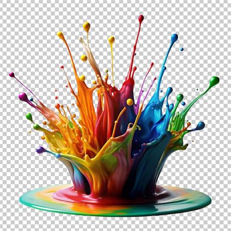 Las Salpicaduras De Pintura De Colores Archivo PSD Premium