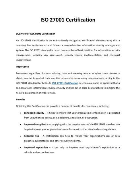 Ppt Iso 27001 Certification Article Powerpoint Presentation Free Download Id 11927691