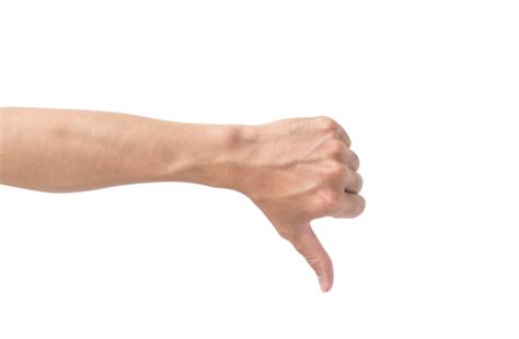 Hand Gesture Showing Disapproval Isolated On Bad Adult Male Png