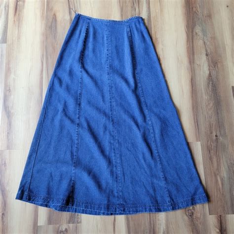 Liz Claiborne Skirts Vintage Liz Claiborne Denim Aline Maxi Skirt