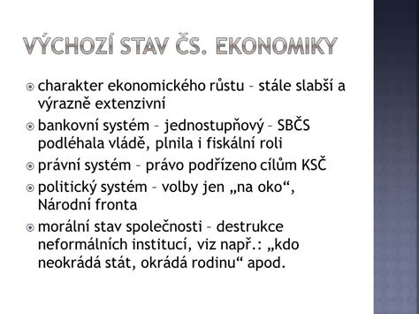 Hospod Sk Politika T Ma S Hopo Ekonomick Transformace Ppt