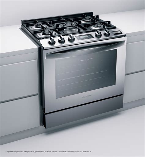 Fogão Elétrico 5 Bocas - Fogão Brastemp 5 Bocas de Embutir Cor Inox Forno Elétrico - Brastemp