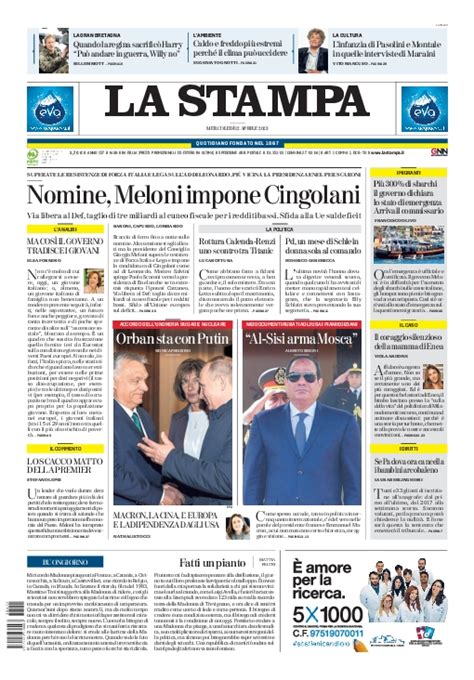 Massimo Giannini On Twitter RT LaStampa Buongiorno Ecco La Prima