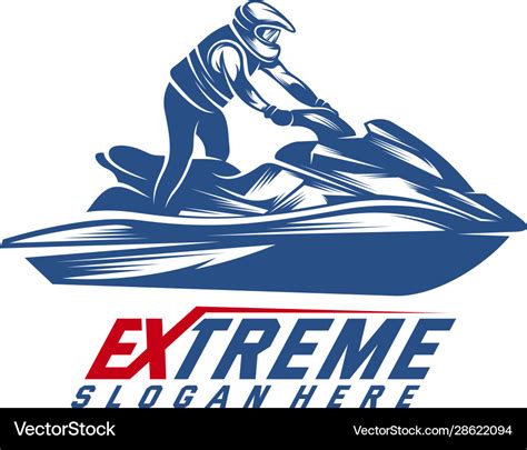 Jet Ski Sports Logo Extreme Design Royalty Free Vector Image