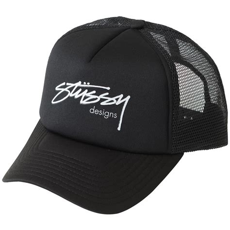 Stussy Designs Trucker Cap In Black Boardertown